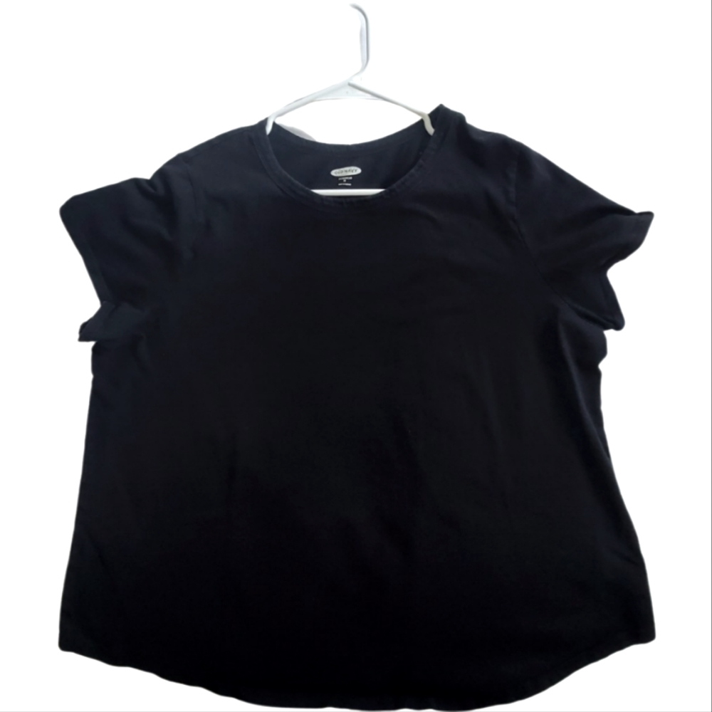 Black round neck short sleeve Tshirt - XL
